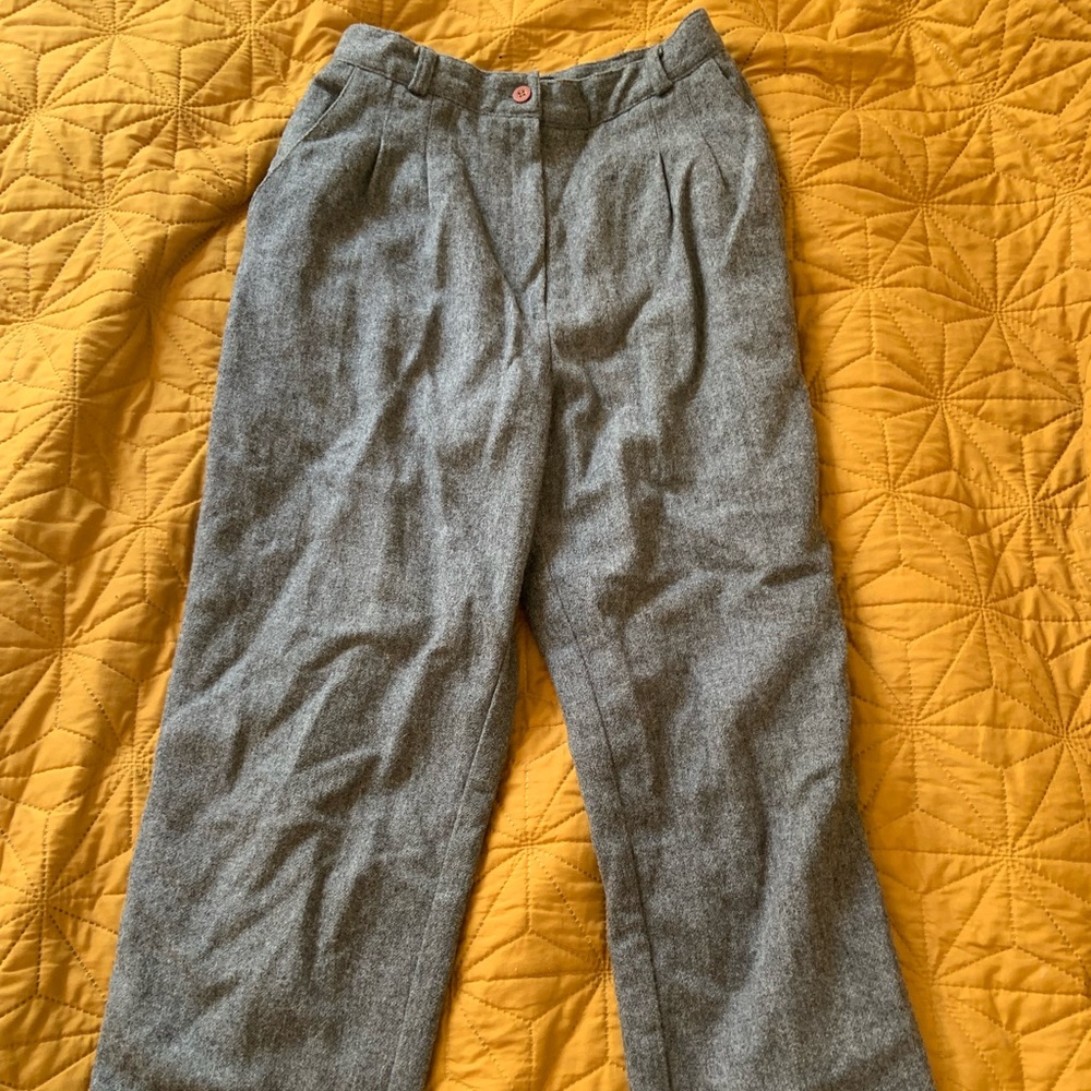 1990s High-Waisted Wool Trousers